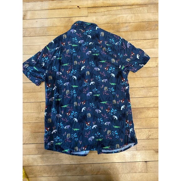 Balls Beachware Mens Button Up Hawaiian Shirt Large Animals With Sunglasses - Picture 8 of 12